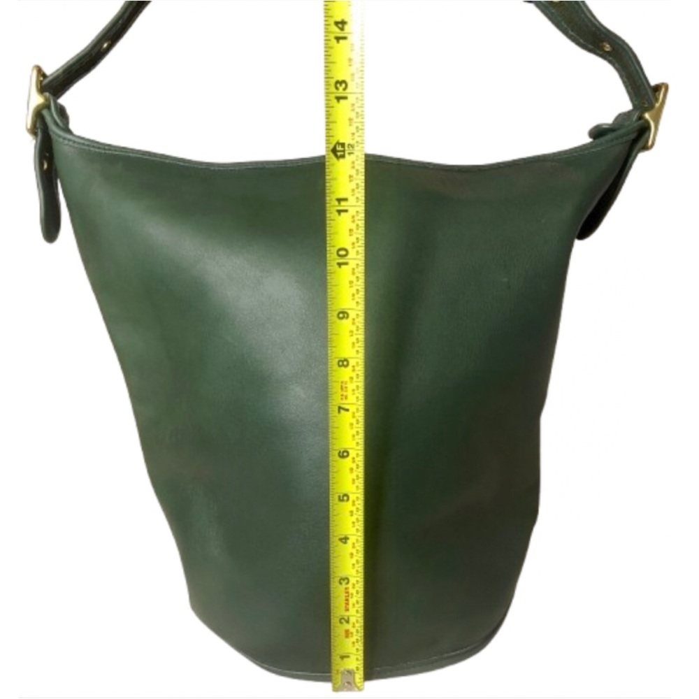 COACH Vintage Dark Green Leather Duffle Sac XL Crossbody Bag 9085 - Picture 13 of 17